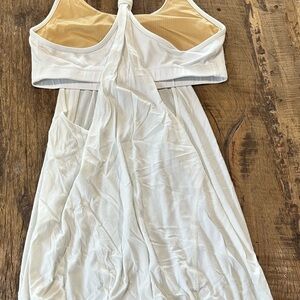 Lululemon white tank with built in sports bra and Cutout Back